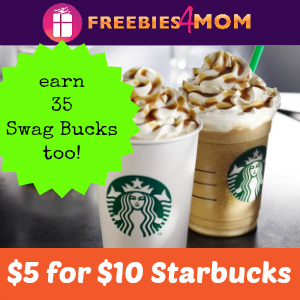 Treat Yourself to Starbucks for 50% off - $5 for $10 Gift Card