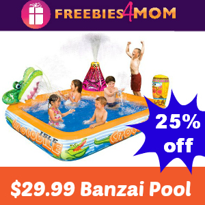 $29.99 Banzai Crocodile Isle Adventure Pool (25% off) #KmartSummerFun #ad