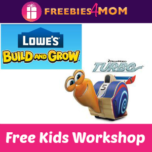 Free Turbo Lowe's Kids Clinic July 12