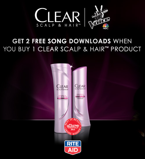 Free Music from CLEAR SCALP & HAIR™ and The Voice at Rite Aid