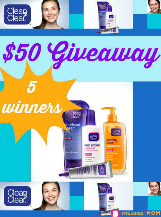 $50 CLEAN & CLEAR® Giveaway plus $1.00 Coupon