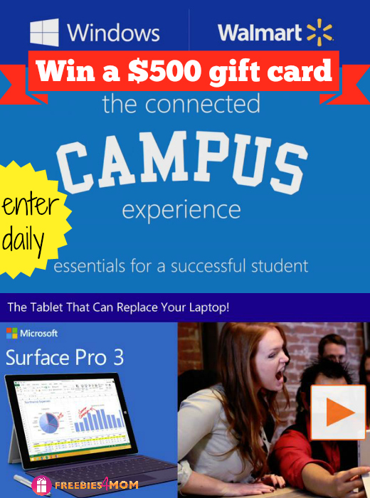 $500 Walmart Gift Card Giveaway ~ Back-To-School with Microsoft