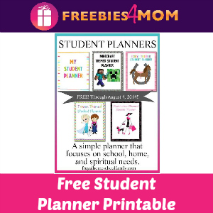 Free Printable Student Planners ($9.99 Value)