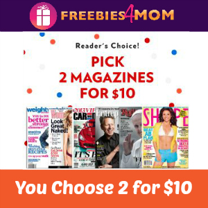 Pick 2 Magazines for $10