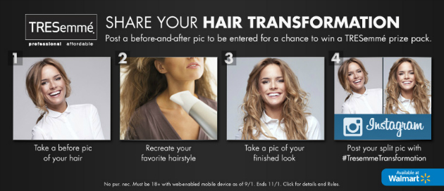 TRESemme Share Your Hair Transformation Sweepstakes