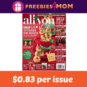 Magazine Deal: All You ($0.83 per issue)