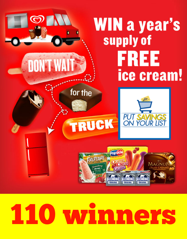 Win a Year’s Supply of Ice Cream from Food Lion *Limited States*