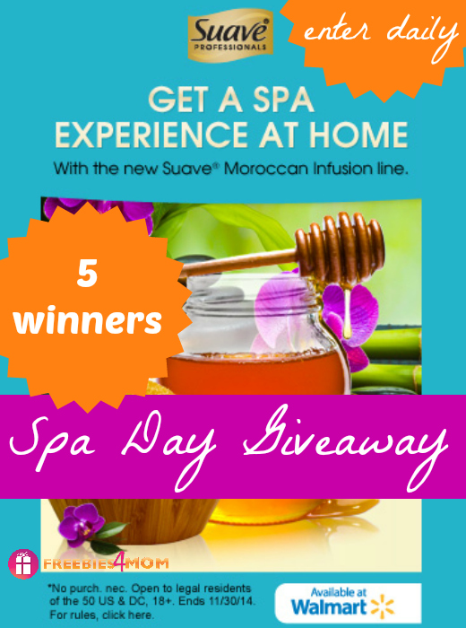 Suave® Spa Day Giveaway (5 winners)
