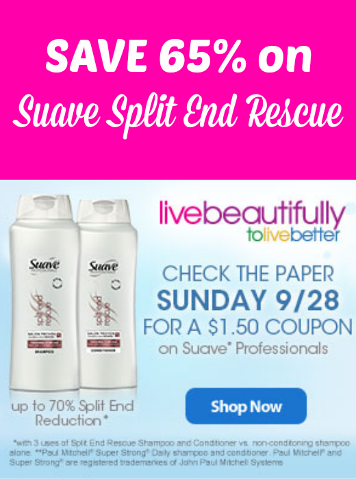 Suave® for $1.00 (save 65%)