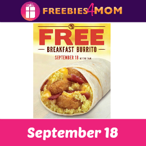 Free Breakfast Burrito at Taco John's Tomorrow