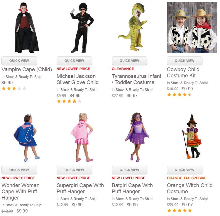$10 or less Halloween Costumes Deals