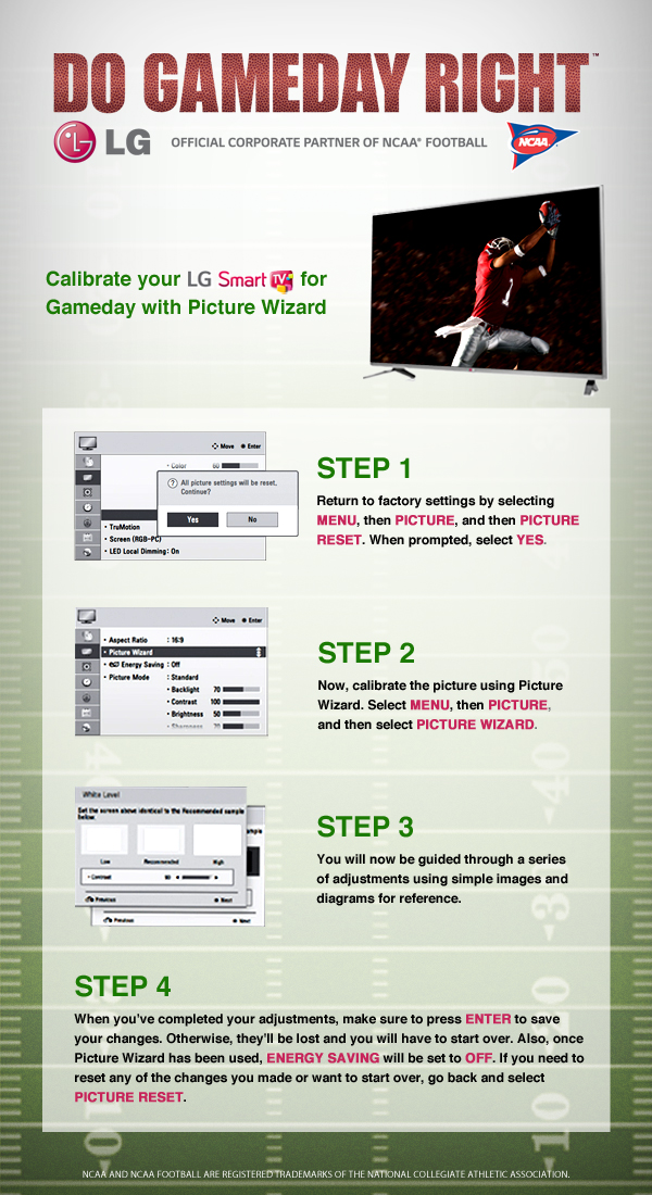 How To Calibrate Your LG Smart TV for Gameday with Picture Wizard