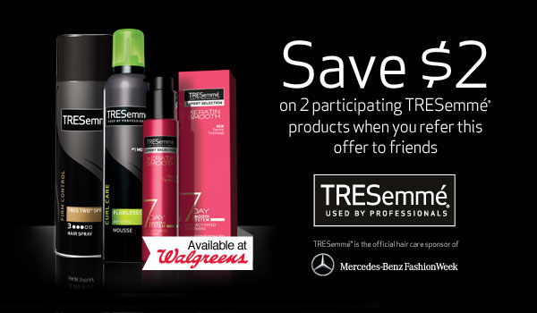 TRESemme Coupon for Walgreens