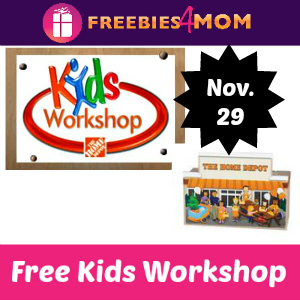 Free Kids Workshop Nov. 29 at Home Depot