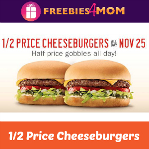 1/2 Price Cheeseburgers at Sonic Tomorrow