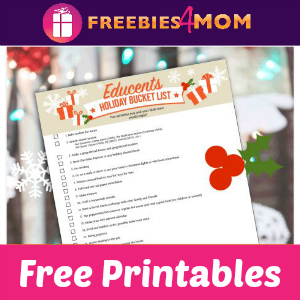 Free Holiday Bucket List Printables