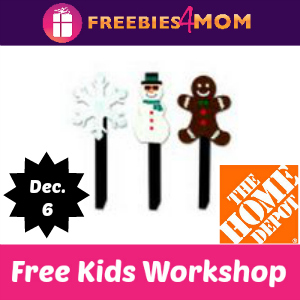 Free Kids Workshop Dec. 6 at Home Depot