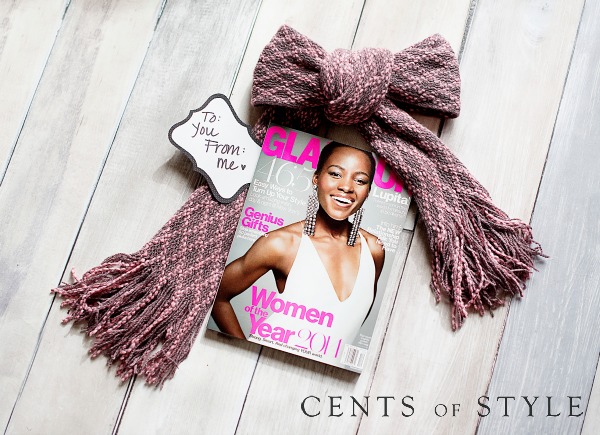 Cents of Style Knit Scarf and Glamour Magazine