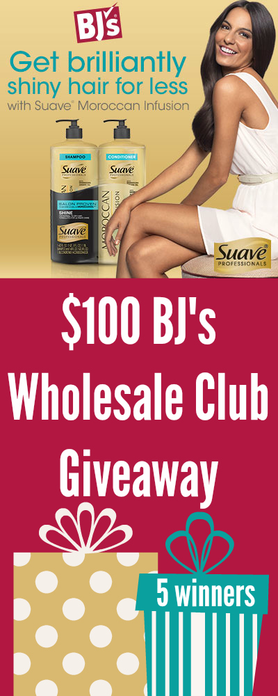 $100 BJ's Wholesale Club Gift Card Giveaway ~ You'll love your #SuaveShinyHair