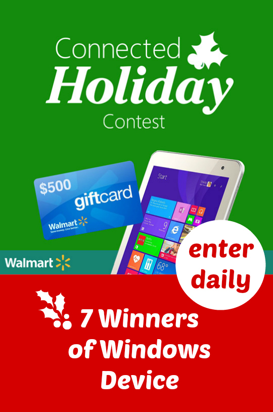 $500 Walmart Gift Card with HP Stream 14 Giveaway ~ Microsoft Connected Holiday