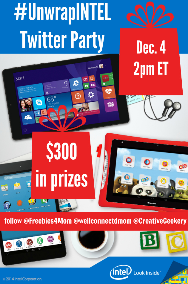 $300 in Prizes at #UnwrapINTEL Twitter Party Dec. 4 2pm ET