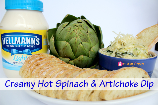 Creamy Hot Spinach & Artichoke Dip Appetizer Recipe