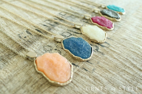 $6.95 Druzy Necklace or Earrings with Free Shipping