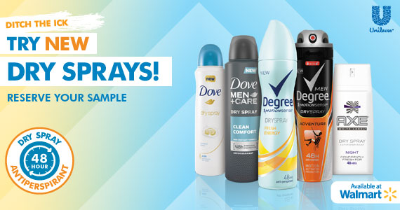 #TRYDRY Dry Sprays Antiperspirant at Walmart