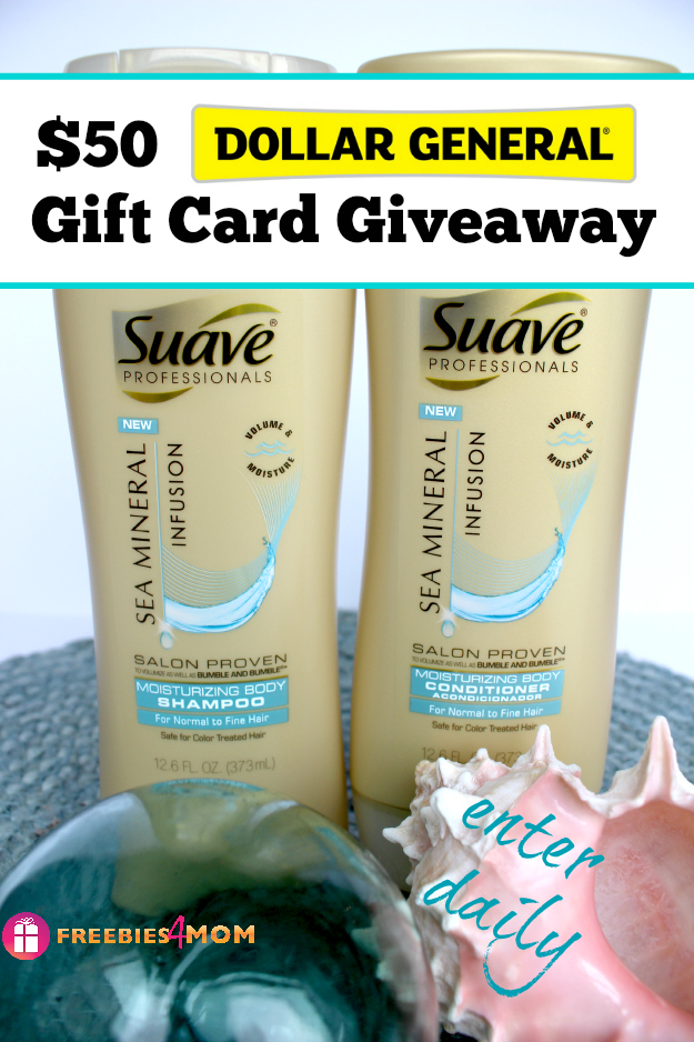 $50 Dollar General Gift Card Giveaway ~ Beautiful Hair with Suave Sea Minerals