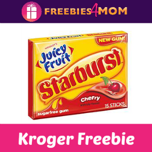 Free Juicy Fruit with Starburst Gum at Kroger