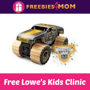 Free Monster Jam Lowe's Kids Clinic