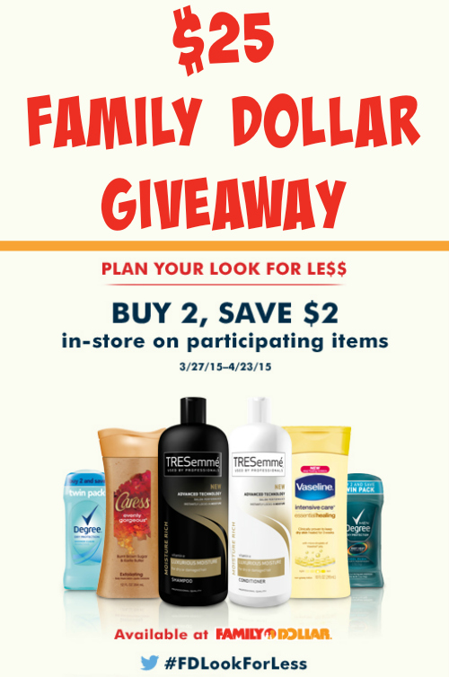 $25 Family Dollar Gift Card Giveaway  ~ Plan Your #FDLookForLess