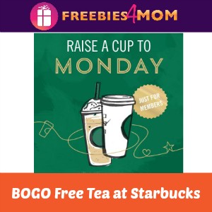 BOGO Free Tea at Starbucks Today 2-5 PM