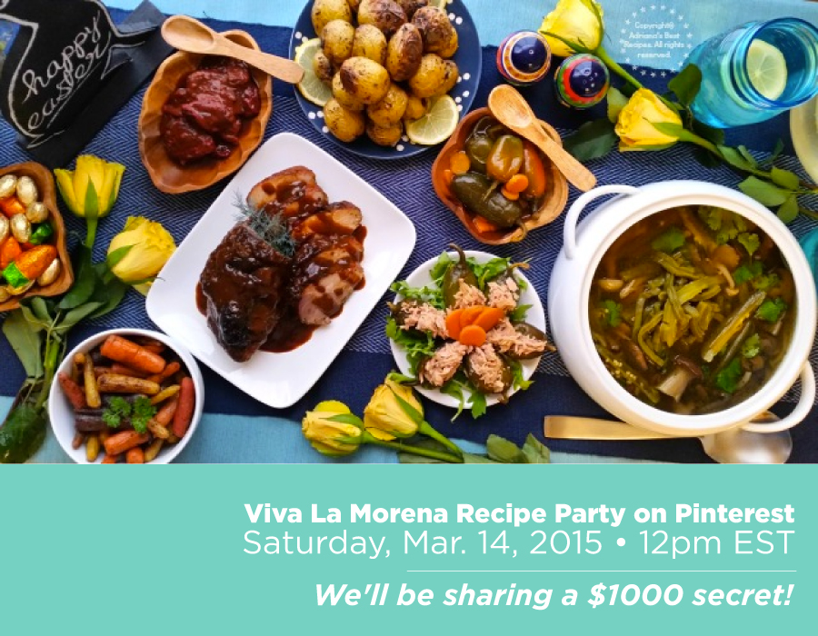#VivaLaMorena Recipe Party on Pinterest March 14 12pm ET