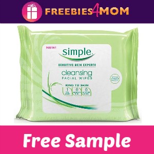Free Sample Simple Cleansing Facial Wipes