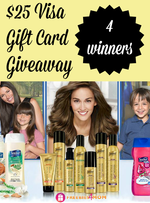 $25 Visa Gift Card Giveaway (4 winners) ~ Suave Luxe Style Infusion at Walmart