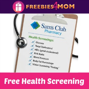 Free Health Screening at Sam's Club May 14