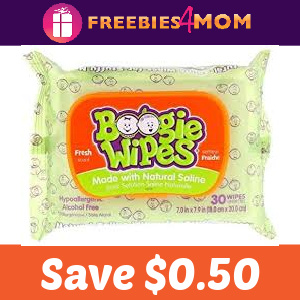 🤧Coupon Save $0.50 Off Boogie Wipes