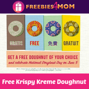 Free Doughnut at Krispy Kreme June 5
