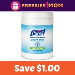Coupon: Save $1.00 off Purell Canister Wipes
