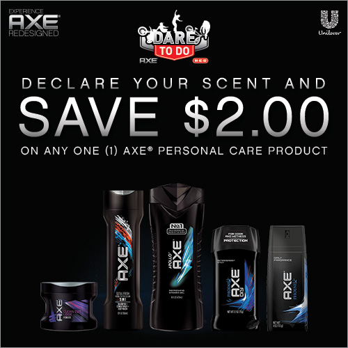 Save $2.00 on AXE Personal Care at H-E-B