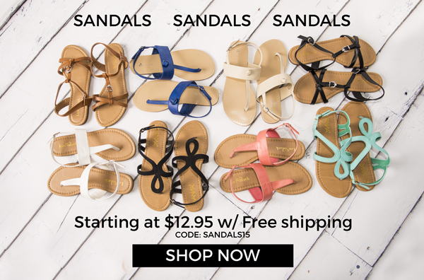 $12.95 Sandal Sale + Free Shipping!