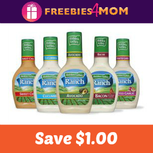 $1.00 off any Hidden Valley Flavored Ranch