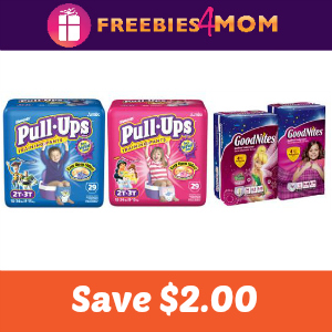 Coupon: $2.00 off Pull-Ups or Goodnites
