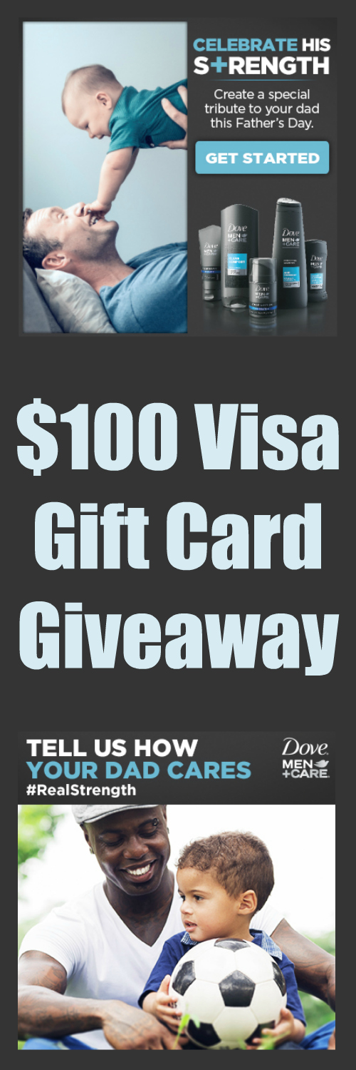$100 Visa Gift Card Giveaway ~ Dove Men+ Care at Walmart