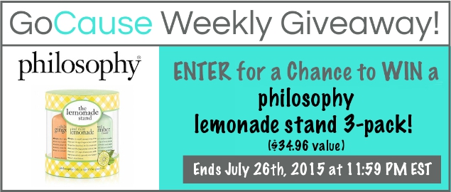 GoCause Weekly Giveaway: Win Philosophy Lemonade Stand 3-Pack