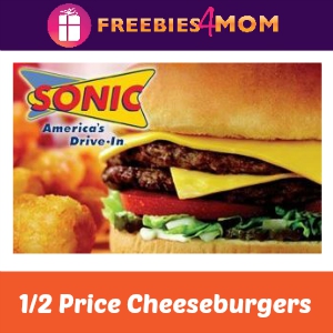1/2 Price Cheeseburgers at Sonic Thursday