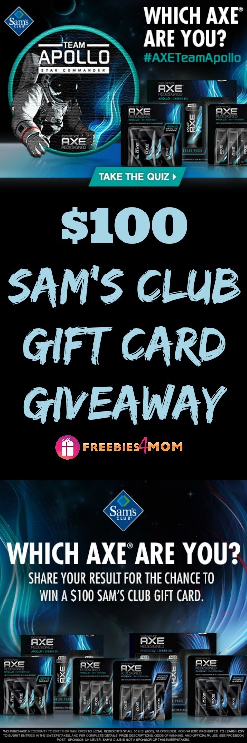 $100 Sam's Club Gift Card Giveaway ~ Find Your AXE® at Sam's Club