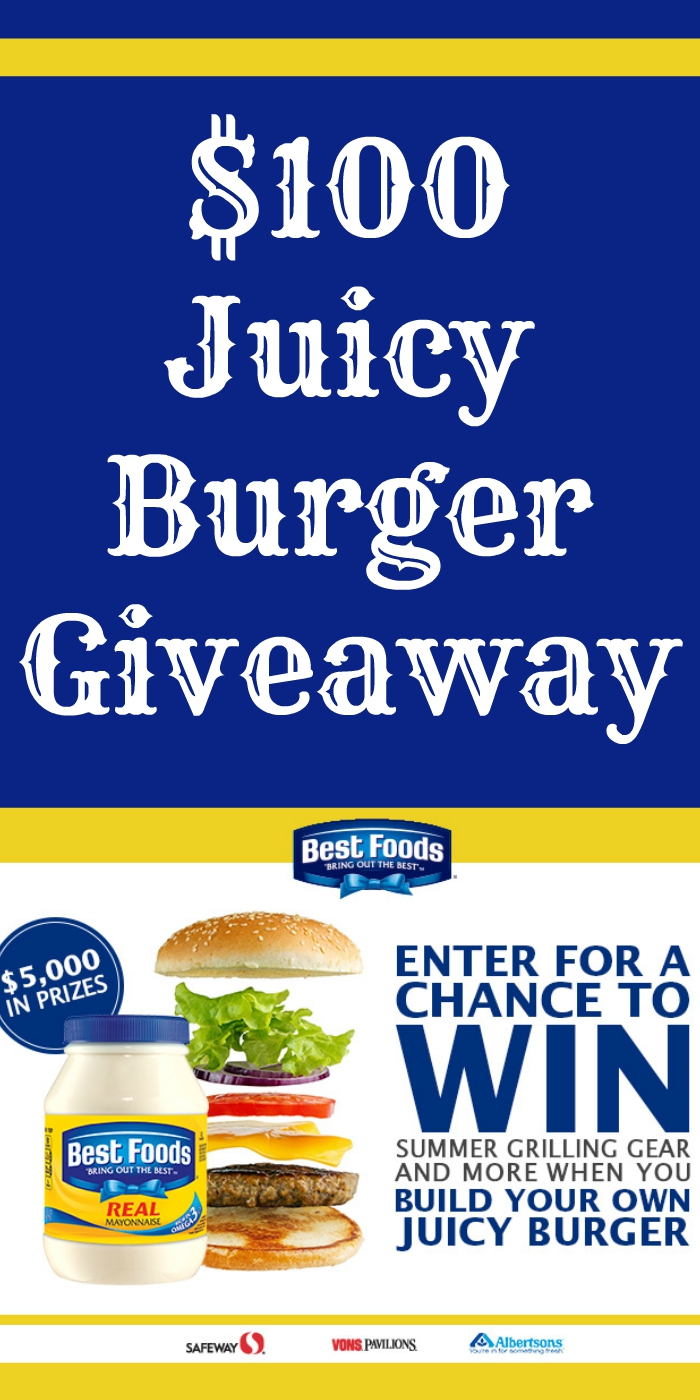 $100 Safeway or Albertsons Gift Card Giveaway ~ Build A Burger Sweepstakes