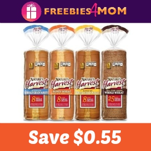 Coupon: Save $0.55 on Nature's Harvest Bread